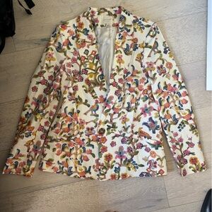 Sezane Limited Edition Floral Print Blazer